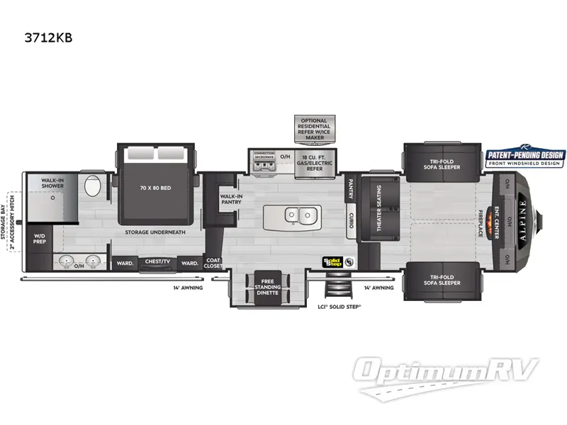 2022 Keystone alpine 3712KB Floorplan Photo