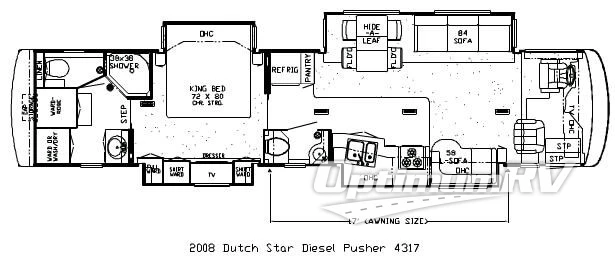2008 Newmar Dutch Star DSDP 4317 Floorplan Photo