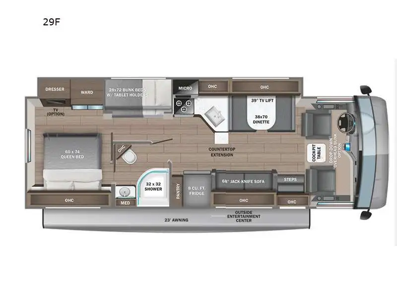 2023 Jayco Alante 29F Floorplan Photo