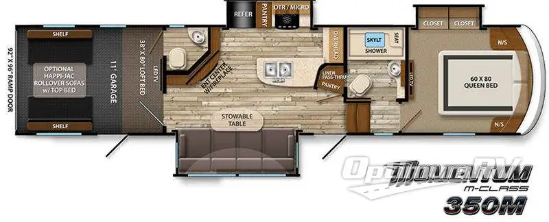 2015 Grand Design MOMENTUM 350M Floorplan Photo