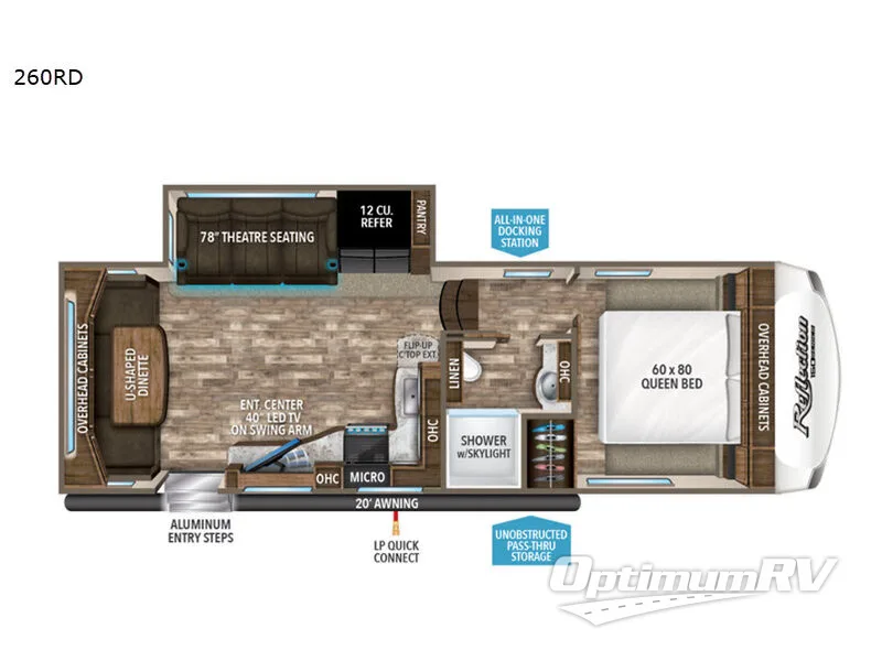 2019 Grand Design Reflection 150 Series 260RD Floorplan Photo