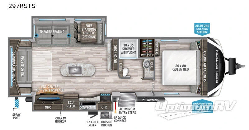 2020 Grand Design Reflection 297RSTS Floorplan Photo