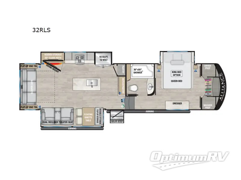 2024 Alliance Avenue 32RLS RV Floorplan Photo