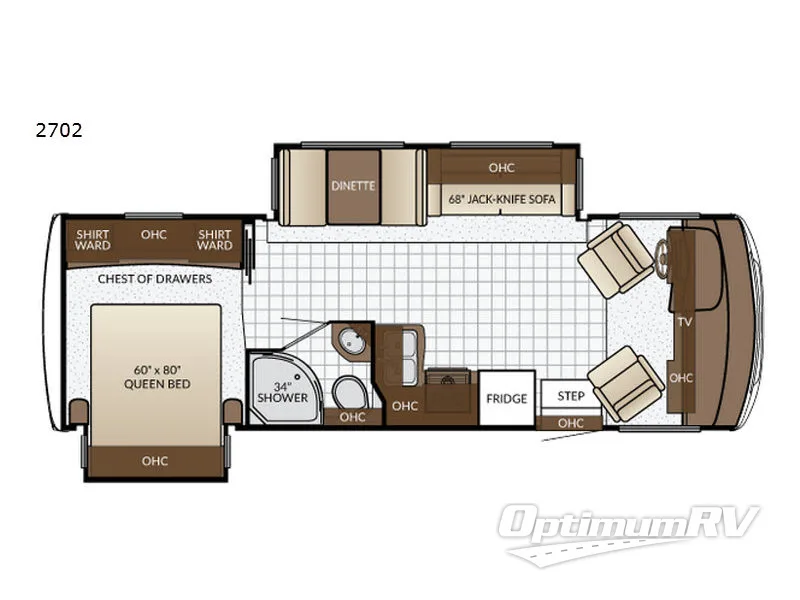 2017 Newmar Bay Star Sport 2702 Floorplan Photo