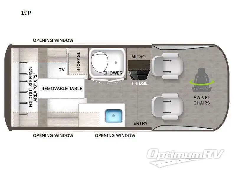 2023 Thor Sanctuary 19P Floorplan Photo