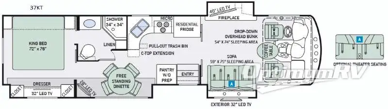 2016 Thor Challenger 37KT Floorplan Photo