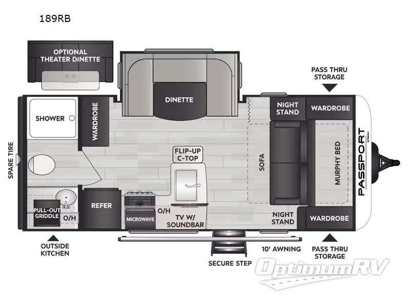 2023 Keystone Passport SL 189RB Floorplan Photo