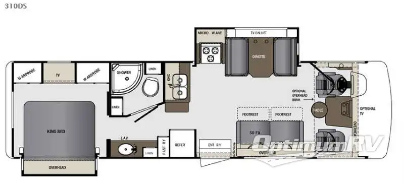 2015 Forest River Georgetown 310DS RV Floorplan Photo