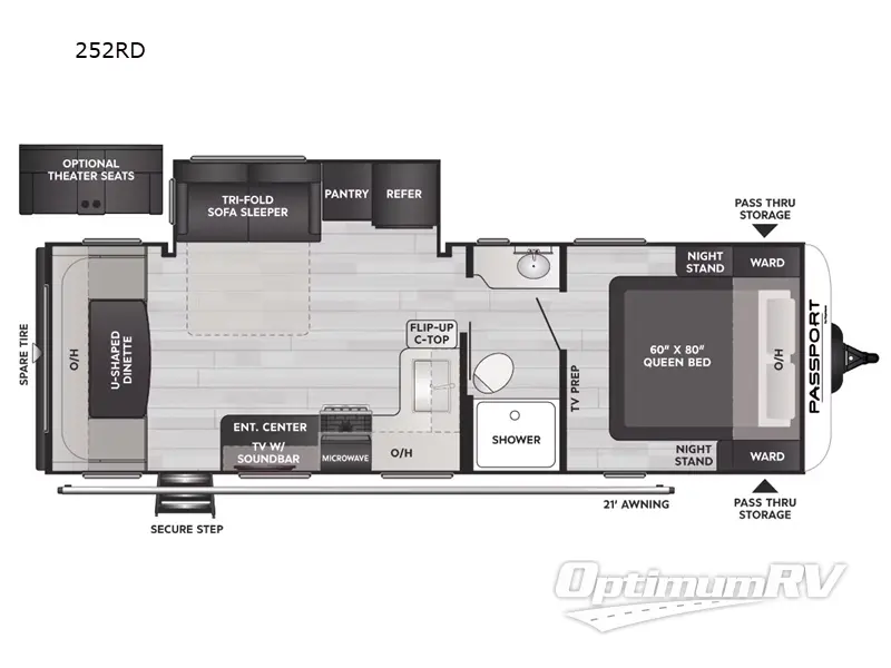 2023 Keystone Passport SL 252RD Floorplan Photo