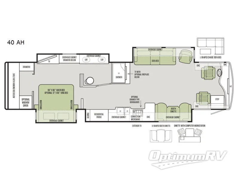 2017 Tiffin Phaeton 40AH Floorplan Photo