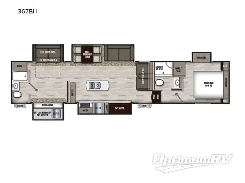 2022 Shasta Phoenix 367BH Floorplan Photo