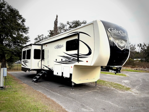 Used 2019 Forest River Cedar Creek Hathaway Edition 38DBRK Featured Photo
