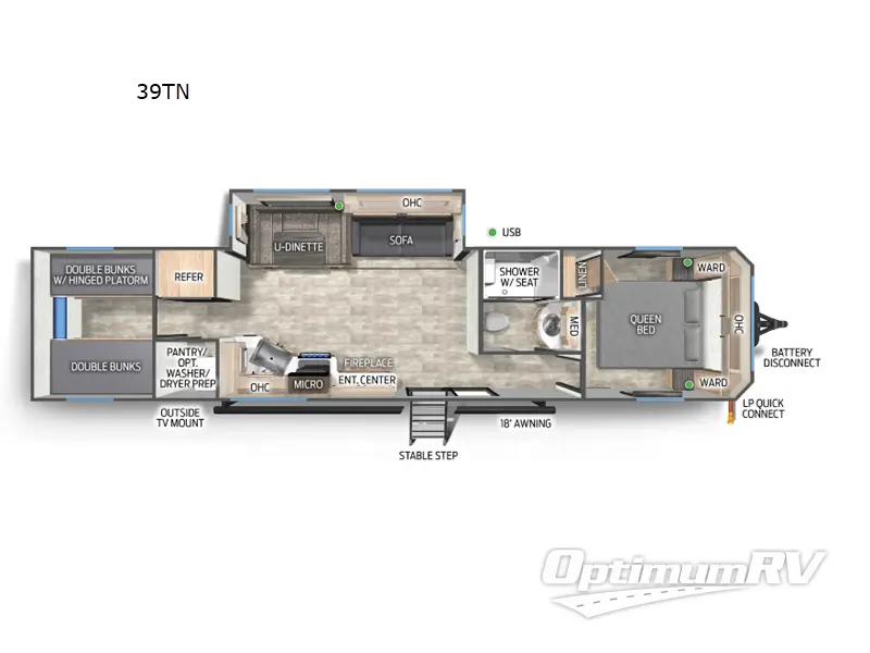 2024 Forest River Timberwolf 39TN Floorplan Photo
