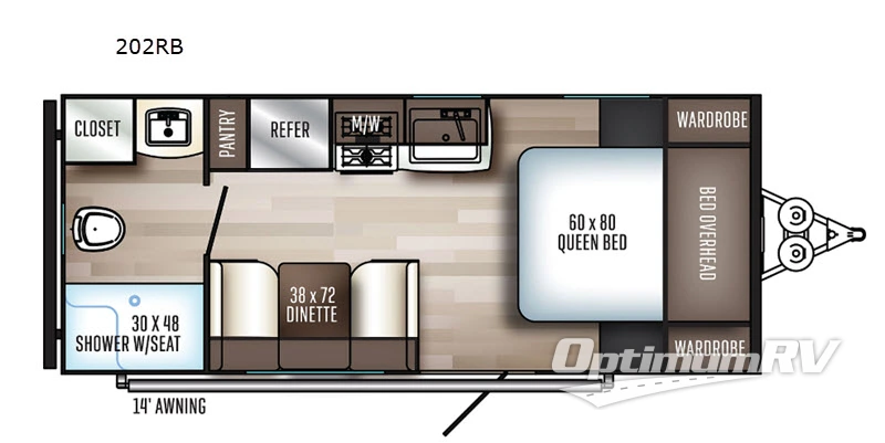 2019 Palomino Palomino 202RB RV Floorplan Photo