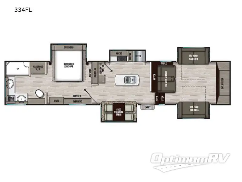 2022 Shasta Phoenix 334FL Floorplan Photo