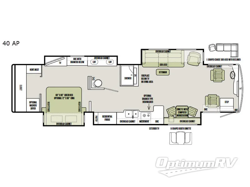 2018 Tiffin Allegro Bus 40AP Floorplan Photo
