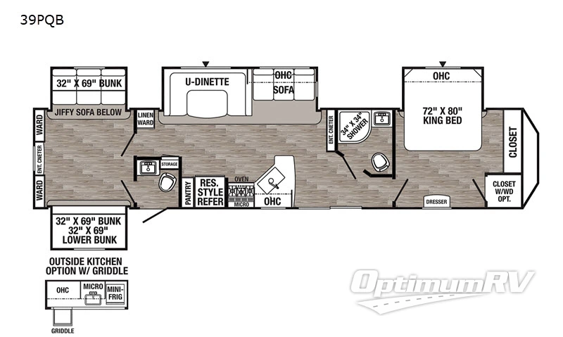 2020 Palomino Puma Destination 39PQB Floorplan Photo