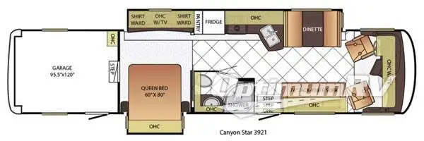 2016 Newmar Canyon Star 3921 Floorplan Photo
