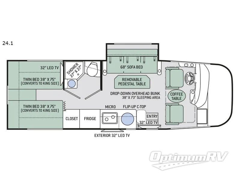2019 Thor Vegas 24.1 Floorplan Photo