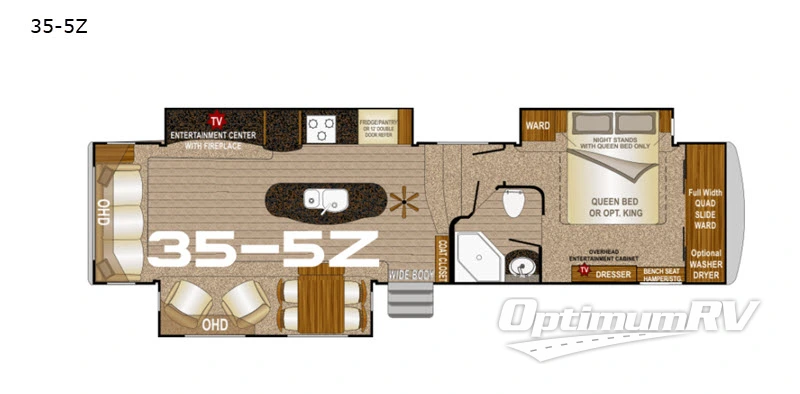 2020 Northwood Arctic Fox Grande Ronde 35-5Z Floorplan Photo