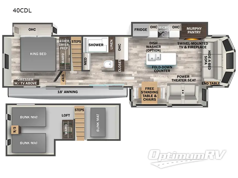 2023 Forest River Cedar Creek Cottage 40CDL Floorplan Photo