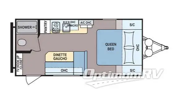 2016 Dutchmen Coleman Lantern LT Series 16FBWE RV Floorplan Photo