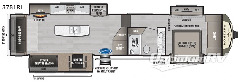 2020 Keystone Montana 3781RL Floorplan Photo