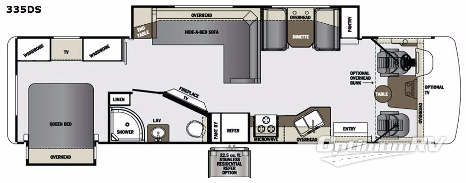 2017 Forest River Georgetown 335DS RV Floorplan Photo