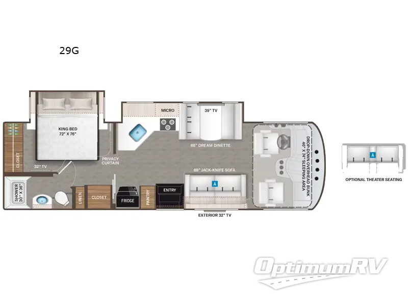 2023 Thor ACE 29G RV Floorplan Photo
