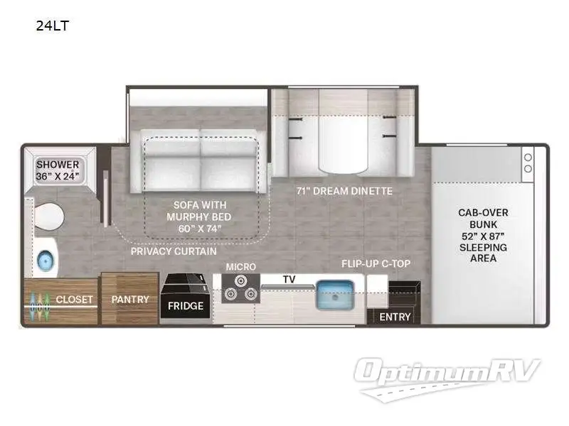 2023 Thor Four Winds 24LT Floorplan Photo