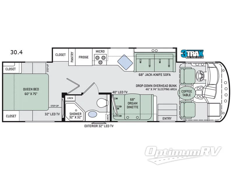 2018 Thor ACE 30.4 Floorplan Photo