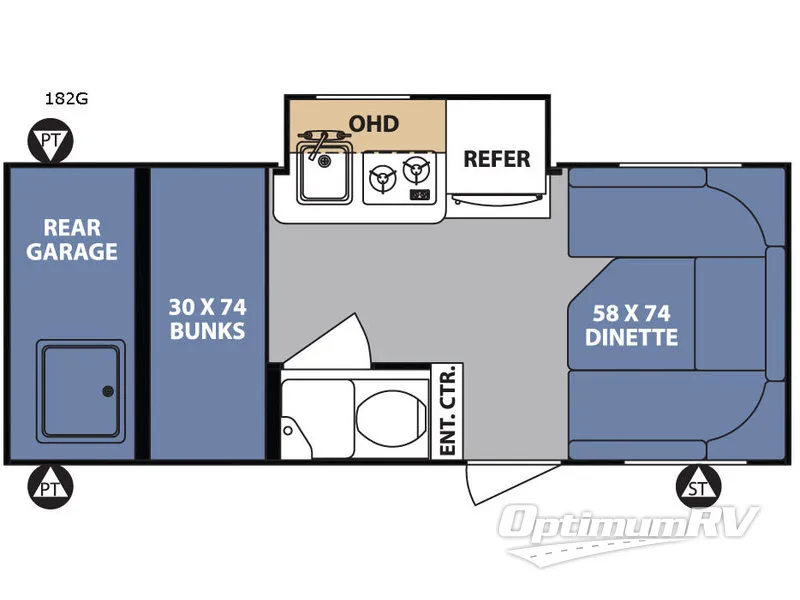 2017 Forest River R Pod RP-182G Floorplan Photo