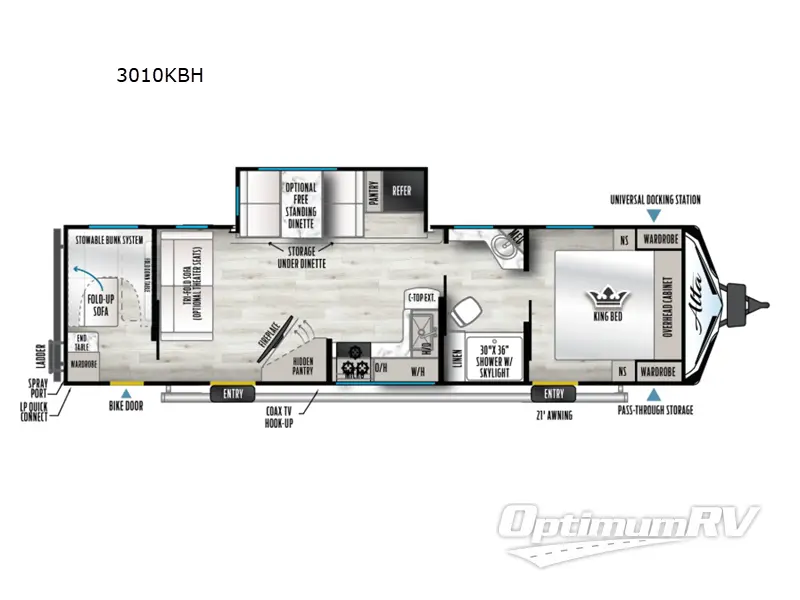 2025 East To West Alta 3010KBH Floorplan Photo