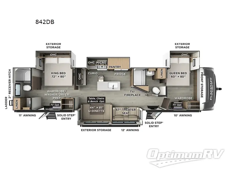 2026 Forest River Flagstaff Classic 842DB RV Floorplan Photo