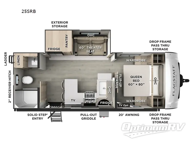 2027 Forest River Flagstaff Micro Lite 25SRB RV Floorplan Photo
