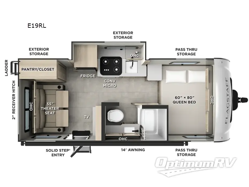 2026 Forest River Flagstaff E-Pro E19RL Floorplan Photo