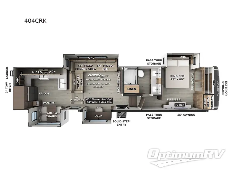 2026 Forest River Flagstaff Classic 404CRK RV Floorplan Photo