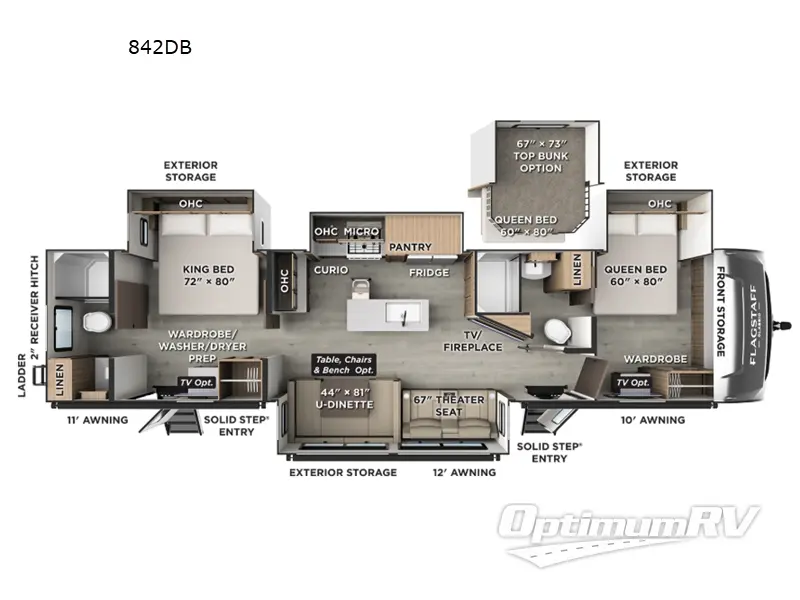 2026 Forest River Flagstaff Classic 842DB Floorplan Photo