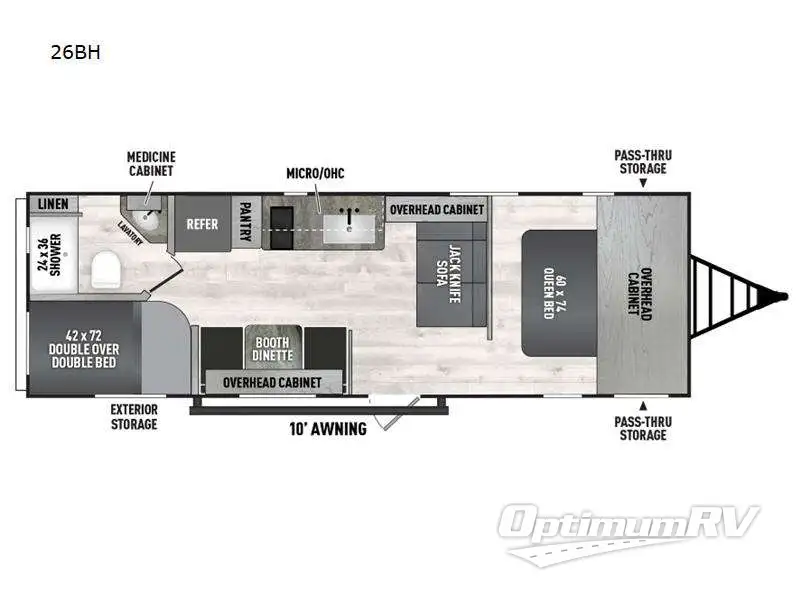 2024 Coachmen Clipper 5K Series 26BH Floorplan Photo