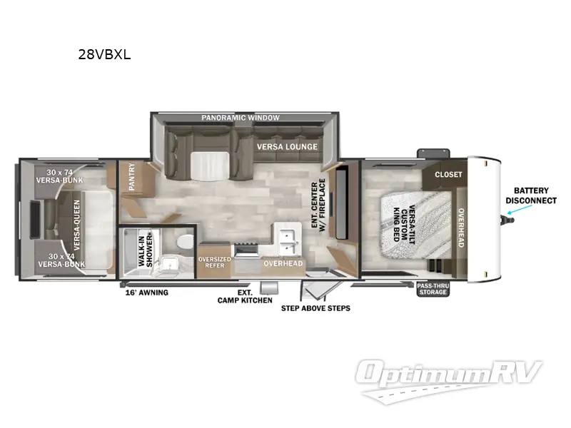 2026 Forest River Wildwood X-Lite 28VBXL Floorplan Photo