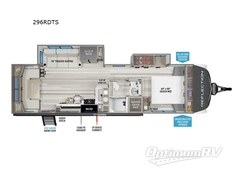 2025 Grand Design Reflection 296RDTS RV Floorplan Photo