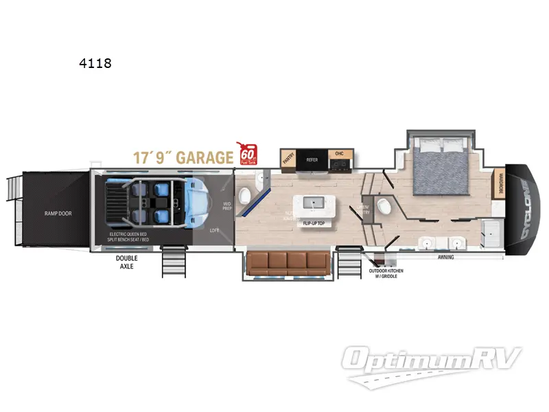 2024 Heartland Cyclone 4118 Floorplan Photo