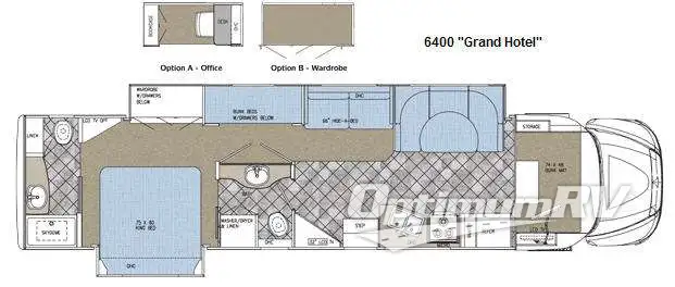 2009 Gulf Stream SuperNova 6400 Floorplan Photo