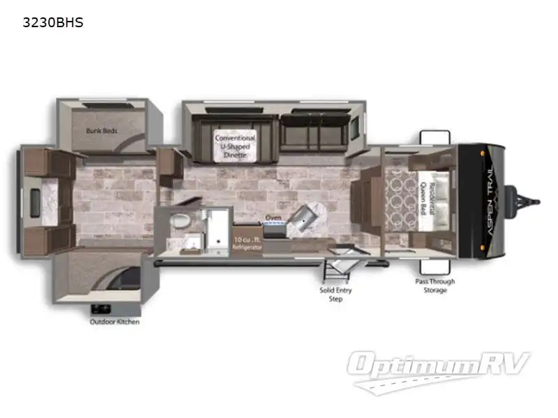 2021 Dutchmen Aspen Trail 3230BHS Floorplan Photo