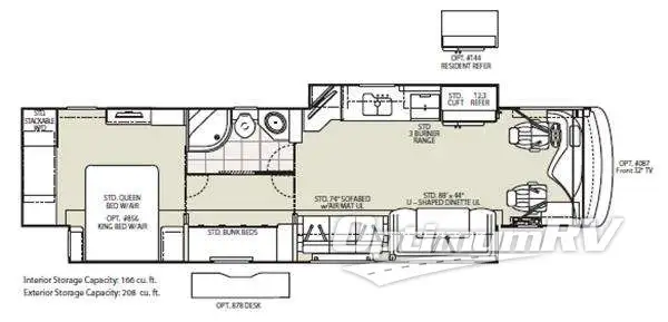 2011 Fleetwood Discovery 40G Floorplan Photo