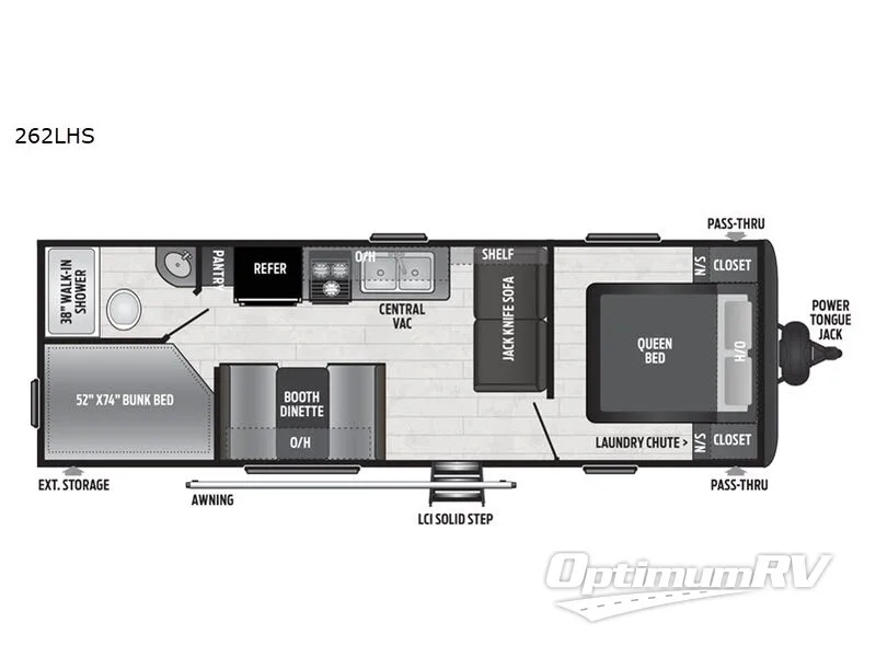 2020 Keystone Hideout 262LHS RV Floorplan Photo