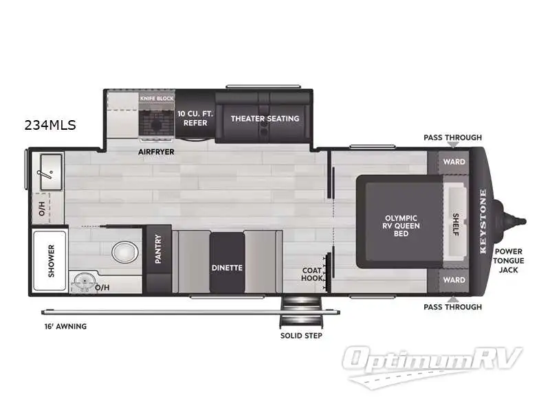 2027 Keystone Hideout 234MLS RV Floorplan Photo