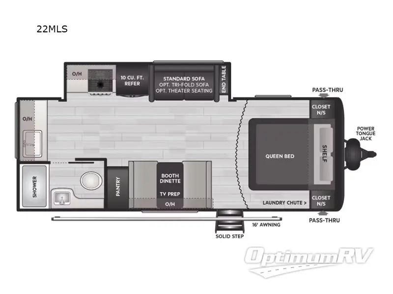 2024 Keystone Hideout 22MLS Floorplan Photo