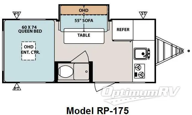 2010 Forest River R Pod RP-175 RV Floorplan Photo