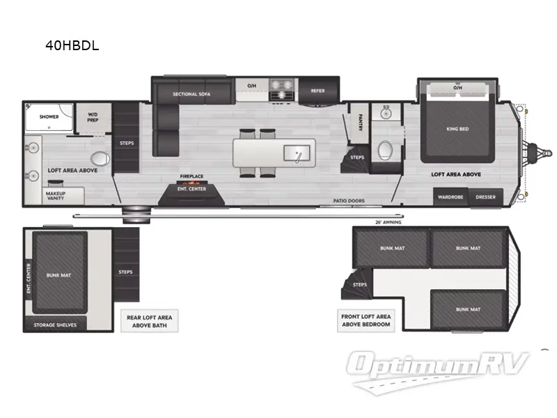 2025 Keystone Residence 40HBDL Floorplan Photo